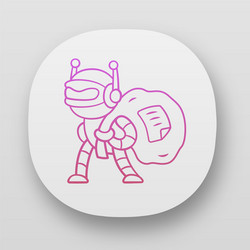 scraper bot app icon malicious bad robot content vector image
