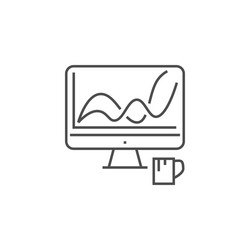 web analytics thin line icon vector image