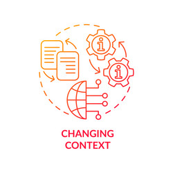 changing context red gradient concept icon vector image