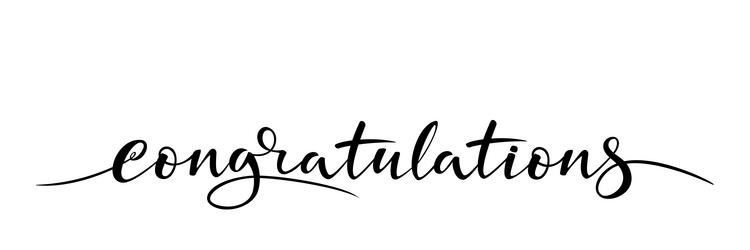 Congratulations lettering greeting sign Royalty Free Vector