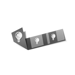 light bulb new idea concept web button vector image
