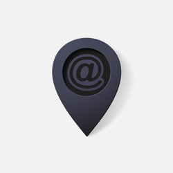 realistic color pointer e mail sign vector image