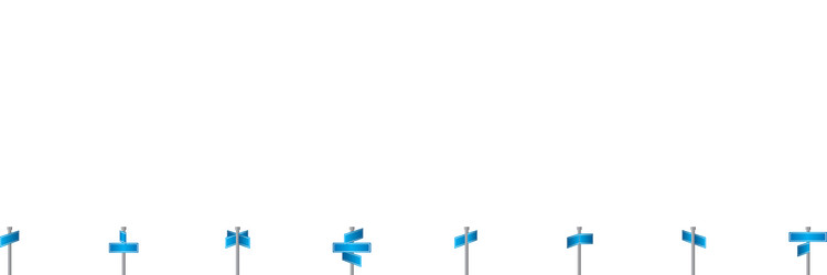 rectangle shape with metal pointer direction vector image