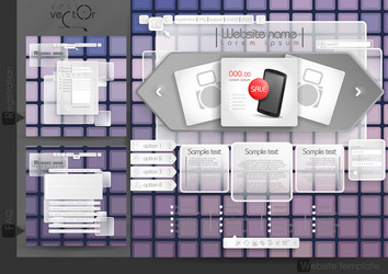 website design template menu elements vector image