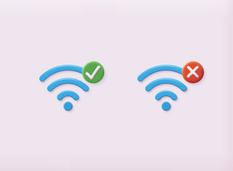 3D Wifi Connection Network Signal vector image