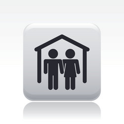 Couple home icon vector