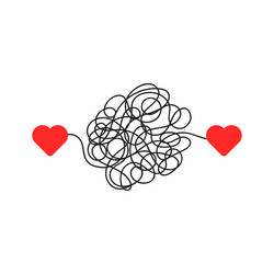 difficult path to the heart like relationship vector image