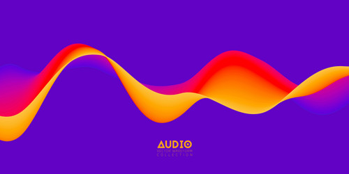 gradient sound wave abstract background colorful vector image