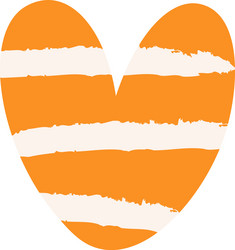 heart with modern splash lines pattern vector image