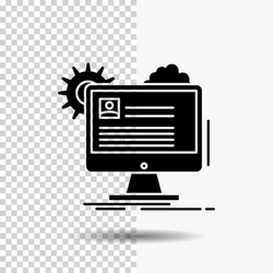 account profile report edit update glyph icon vector image