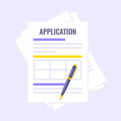 application form submit flat style design icon vector image
