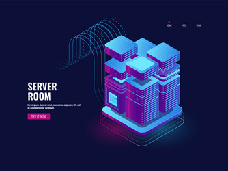 big data processing blockchain technology token vector image