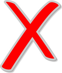 cancel no erase reject remove clear button vector image