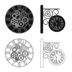isolated object clock and time symbol vector image