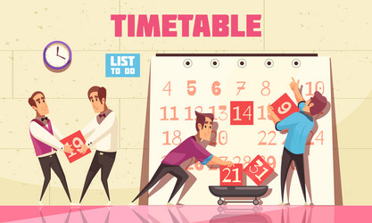 timetable vector