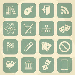 universal retro icons for web and mobile vector image