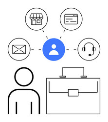 user-centric business operations framework vector image