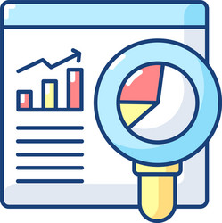 web analyst rgb color icon vector image