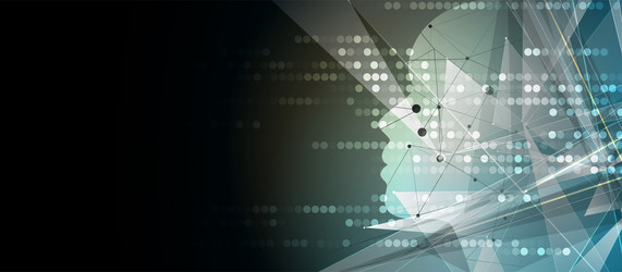artificial intelligence technology web background vector image