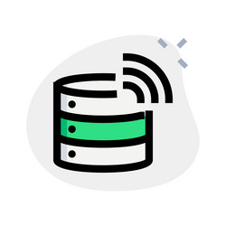 database for storing data wirelessly vector image