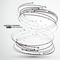 points and curves of spiral abstract graphics vector image