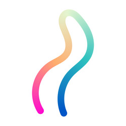 abstract wavy gradient lines with fluid ribbon vector image