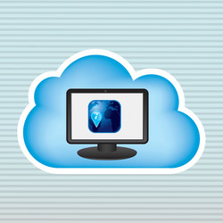 cloud computing design vector image