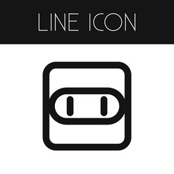 isolated outlet outline socket element can vector image