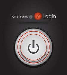 Login page with tune button vector