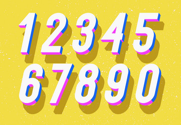 Number Set Bold Colorful Style Modern Royalty Free Vector Number Set Bold Colorful Style Modern Royalty Free Vector