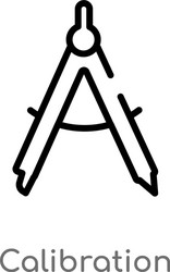 outline calibration icon isolated black simple vector image