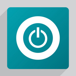 Power On Icon - Circular Button vector image