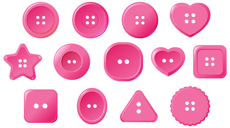 set of button in different shapes vector image