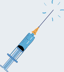 syringe isolated on white vector image