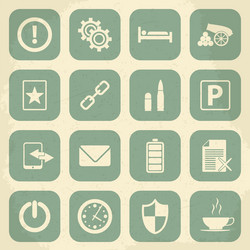 universal retro icons for web and mobile vector image
