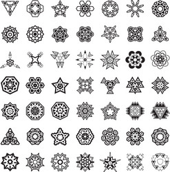 Abstract geometric elements pattern ethnic aztec vector