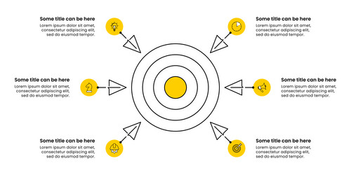 Dartboard Workflow Template vector image