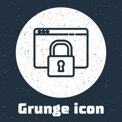 grunge line secure your site with https ssl icon vector image