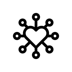 networking icon thin linear style design isolated vector image