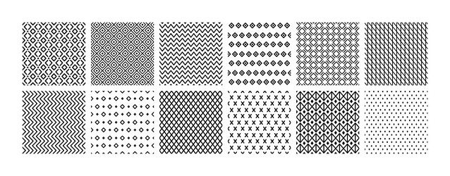 simple abstract geometric line seamless patterns vector image