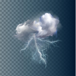 Cloud and lightnings Royalty Free Vector Image