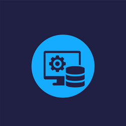 database and computer icon vector image