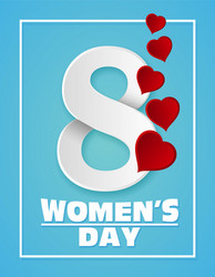 Gift card for international women s day march 8 vector