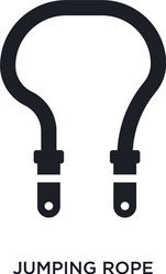 jumping rope isolated icon simple element from vector image