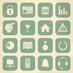 universal retro icons for web and mobile vector