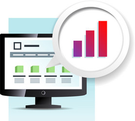 web page on the monitor icon vector image