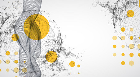 abstract image of a wireframe sphere vector image