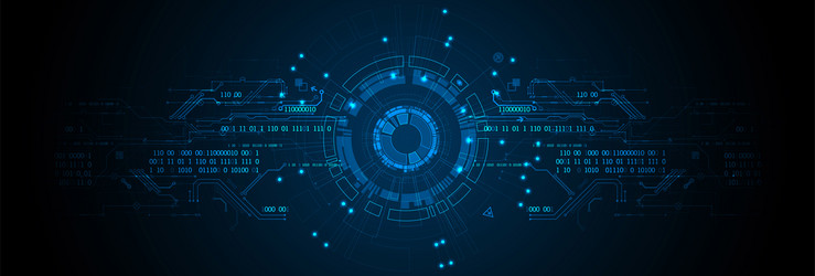 Circle Circuit Abstract Technology Background Vector Image