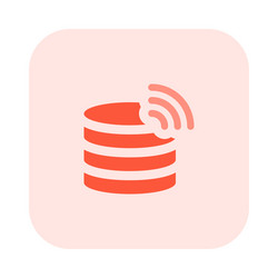 database for storing data wirelessly vector image