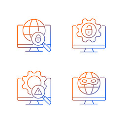 illegal activities detection gradient linear vector image